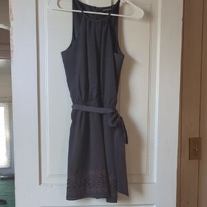 Charcoal Sleeveless Mini Dress